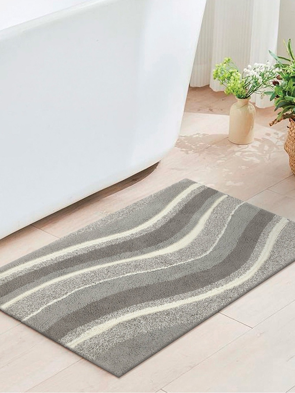 Mineral Springs 100% Cotton Swirl Bath Rug